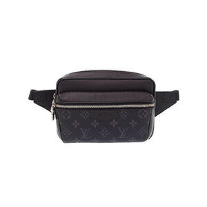 Louis Vuitton Taiga Black Leather Rama Bum Bag Outdoor Body
